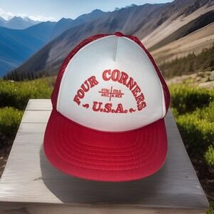 Vintage 4 Corners Snapback‎ Trucker Hat Adjustable Baseball Cap Mesh Back